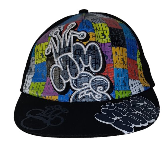 Disney Parks Mickey Mouse Adult Graffiti Hip Hop Hat - Picture 4 of 10